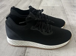 NUOVE J/SLIDES J Slides scarpe da donna nere stringate sneaker in maglia taglia 8 W - Foto 1 di 6