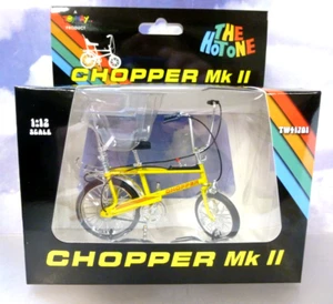 TOYWAY 1/12 1970S RALEIGH CHOPPER MK2 MKII BIKE BICYCLE THE HOT ONE FIZZY YELLOW - Picture 1 of 4