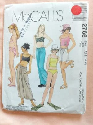McCall's 2768 Girl's Top, Skirt, Pants & Bikini Brief Pattern Size 7-10 - Image 1 of 2