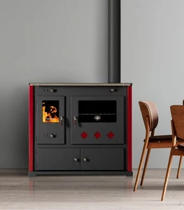 Kaminofen Practik Lux Eco, Keramik-Oberplatte rechts raumluftunabhängig 9,5KW - Bild 1 von 9