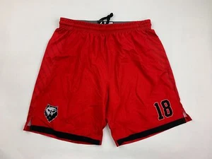 Bolsillos cortos de baloncesto Fast Times Ridgemont High Wolves entrenamiento para hombre L bolsillos rojos - Imagen 1 de 2