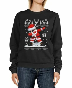 Sweatshirt Damen Weihnachten Dabbing Santa Weihnachtsmann Dab Motiv - Bild 1 von 2