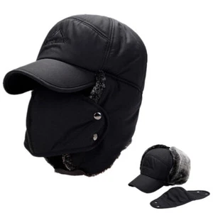 Sombrero de esquí trampero de invierno soldado ruso Ushanka sombrero cálido con máscara a prueba de viento - Imagen 1 de 9