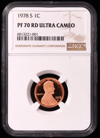 1978-S Lincoln cent NGC PF 70 RD ULTRA CAMEO!!!  Low Pop Cover