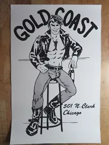 GOLD COAST GAY BAR CHICAGO STAMPA 11X17 - Foto 1 di 1