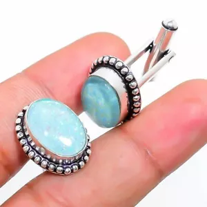 Australischer Triplett Opal Edelstein 925 Silber Handarbeit Manschettenknöpfe... - Bild 1 von 3