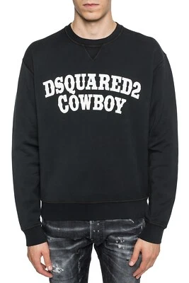 DSQUARED2 DSQ2 Vaqueros Logo Tripulante Sudadera Negro - Imagen 1 de 4