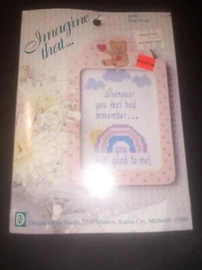 Designs For The Needle 1989 Imagine That #6106 Cross Stitch Kit W/Frame New Seal - Picture 1 of 4