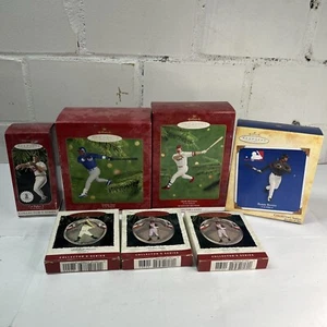 Lote de 7 adornos de béisbol de la MLB Hallmark. Sammy, Mark, Cal, Barry, Lou & Satchel - Imagen 1 de 11