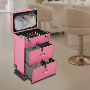 Cosmetici Rolling Case Viaggio Trucco Rolling Organizer Smalto Scatola Portaoggetti - Foto 1 di 15