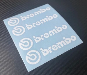 4 Adesivi pinze freno per brembo auto moto,specchi Sticker Bianco 8 CM - Imagen 1 de 1