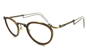 Vintage DOX Eyeglasses Frames 02 ATG Antique Gold Brown Steampunk 43-25-137 - Picture 1 of 12