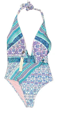 Купальник цельный NANETTE LEPORE с цветочным узором богиня с бретелью через шею 12 - Изображение 1 из 4