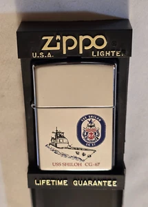 US Navy USS Shiloh CG-67 1996 Zippo Windproof Chrome Lighter - Picture 1 of 9