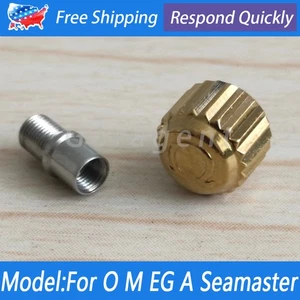 Replacement Watch Crown&Tube 5.9mm  For OMEGA Seamaster 300 Gold Stainless Steel - Picture 1 of 7