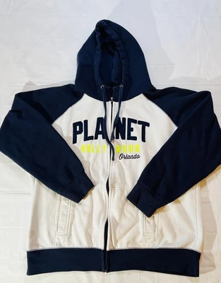 Planet Hollywood Sudadera con Capucha Para Hombre XL Cremallera Completa Orlando Bordada Estilo Vintage Retro Foto 1 de 4
