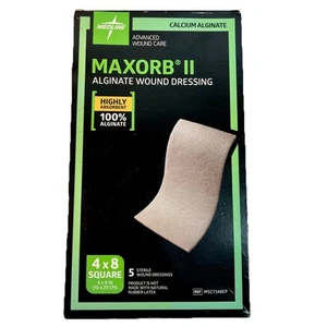 Apósito para heridas de alginato Medline MAXORB II paquete de 5 4x8 pulgadas - Imagen 1 de 5