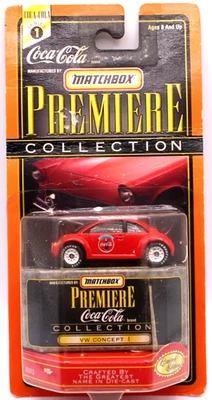 Coca-Cola Volkswagen Beetle Concept 1998 Matchbox Collectibles 1 rojo RR's Foto 1 de 4