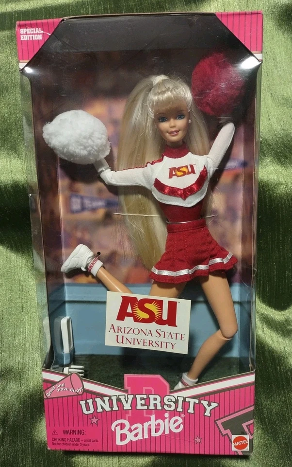 Mattel Barbie University ASU Arizona State Cheerleader 1996 Doll