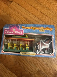 Vintage 1988 Walt Disney Town Square Trolly Horse And Conductor NIB - Picture 1 of 7