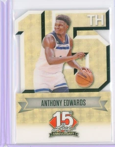 2025 Foglia Nazionale NSCC 15° Anniversario ANTHONY EDWARDS Vinile Oro Super 1/1 - Foto 1 di 2