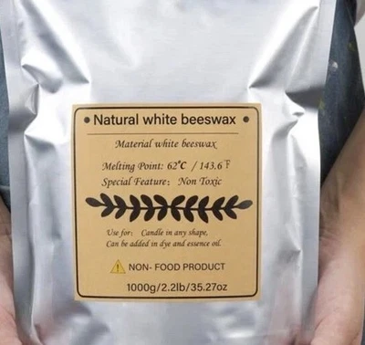 Cera de abejas blanca natural 100/1000 g cera de abejas granular hágalo usted mismo materiales para hacer velas Foto 1 de 4