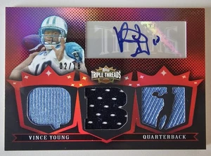 Vince Young Auto /18 Jersey Relic 2007 TOPPS TRIPLE THREADS - Picture 1 of 2