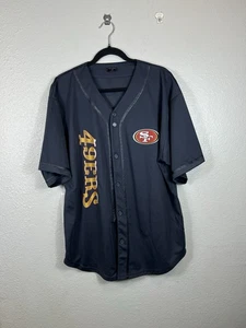 Retro San Francisco 49ers Gray Pro Star Button Down Baseball Jersey Men's XL - Picture 1 of 8