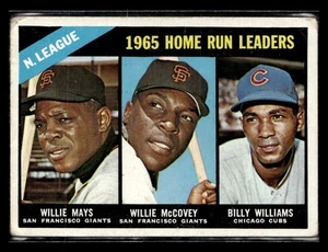1966 Topps #217 National League 1965 Home Run Leaders - Bild 1 von 2