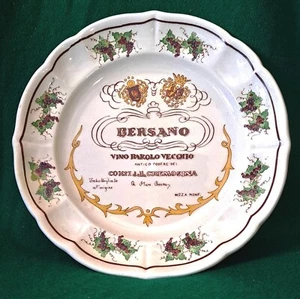 Piatto BERSANO Vino Barolo Vecchio - Ceramica Piola - Made in Italy – 1981 - Foto 1 di 9