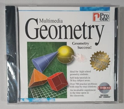 Multimedia Geometry Success NEW CD-Rom Interactive Video w/ Self Help Tutorials - Image 1 of 4