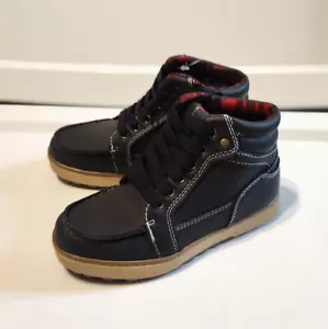 Boys Size 13 Falls Creek Kids Blue with Plaid Lining Outdoor Boots - NEW! - Picture 1 of 5