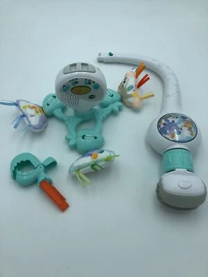 VTech Mobilo Clip Baby Mobile Musik Nachtlicht Kinderwagen Bett Plüschwolken - Bild 1 von 4