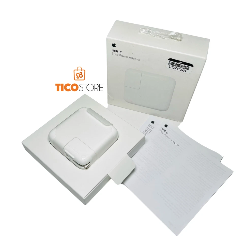 Adaptador de corriente USB-C Apple 30W para iPad iPhone MacBook A2164 - MY1W2AM/A Foto 1 de 3