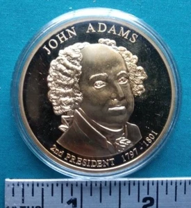 john adams 1 dollar 2007 token / medal #1218 - Picture 1 of 5