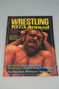PRO WRESTLING 1973 ANNUAL MAGAZINE #1 SHEIK GAGNE STEVENS DESTROYER MORALES BOBO - Picture 1 of 3