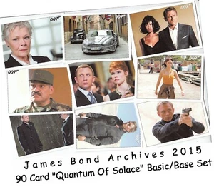 James Bond Archives 2015 - 90 Card "Quantum Of Solace" Basic/Base Set - 2015 - Picture 1 of 3