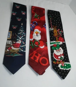3 Christmas Santa Claus ties -Hallmark, Wembley and Gold City - EUC - Bild 1 von 11