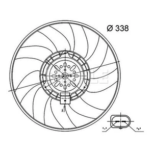 Fan engine cooling MAHLE for A6 A7 Q3 Allroad Strada CFF 33 000S Top German Qual - Picture 1 of 6