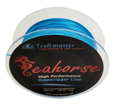 TROLL-MASTER Downrigger Braided Line Ocean BLUE 200 lb 300ft PENN CANNON SEAHORSE