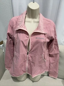 Columbia Windbreaker Jacket Womens XS Pink Full Zip Packable - Picture 1 of 7