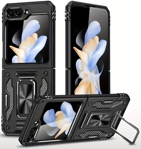 Shockproof Defender Phone Case For Galaxy Z Flip 6 Metal Kickstand Cover - Picture 1 of 6