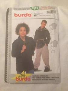 Burda 2919 Schnittmuster T-SHIRT SWEATSHIRT Pull-On Kind 9/10-15/16 ungeschnitten - Bild 1 von 1