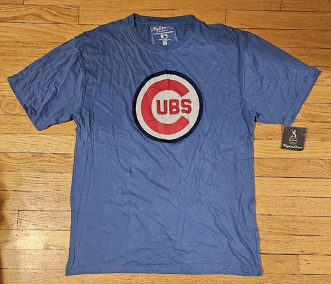 Chicago Cubs Wright & Ditson T-Shirt Unisex Size 2XL Bullseye Logo Cubbie Blue Cover