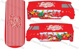 Christmas Volkswagen bus  water slide decal For 1/64 scale custom diecast - Picture 1 of 1