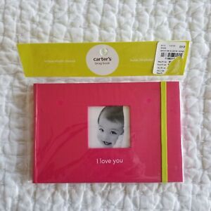 NEW Carter's Pink Brag Photo Book Album  "I Love You"