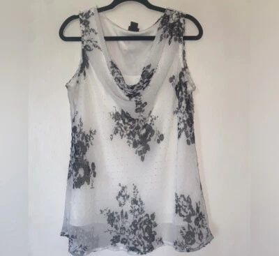 Covington女式花卉无袖衬衫尺寸Xl  — 第 1/4 张图片