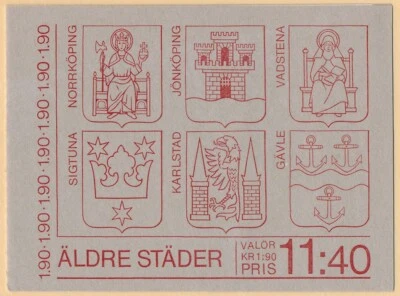 Sweden #1513b Medieval Towns Engravings Booklet Postage 1984 Europe Mint NH - Image 1 of 2