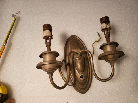 Antique HANDEL double light SCONCE M/O Cover