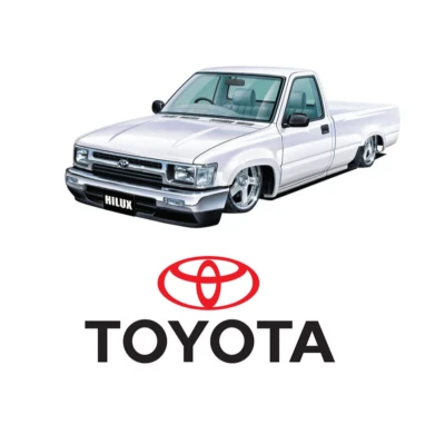 1:10 RC Clear Body Shell - Toyota Hilux RN80  for race, drift car - Image 1 of 4